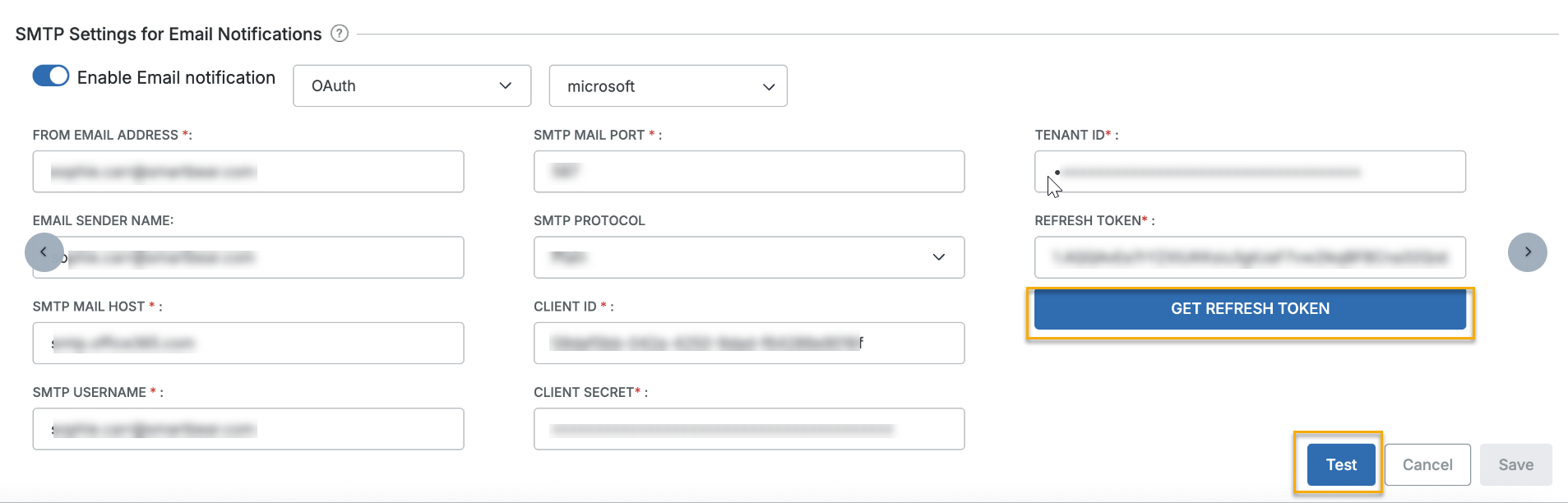 SMPT Setting for Email Notification SMPT Setting for Email Notification